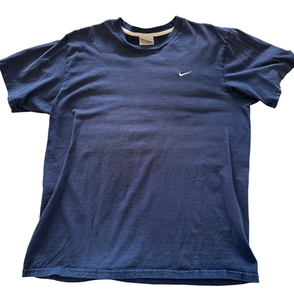 Nike Mens Navy Blue Short Sleeve Swoosh T-Shirt Size Large